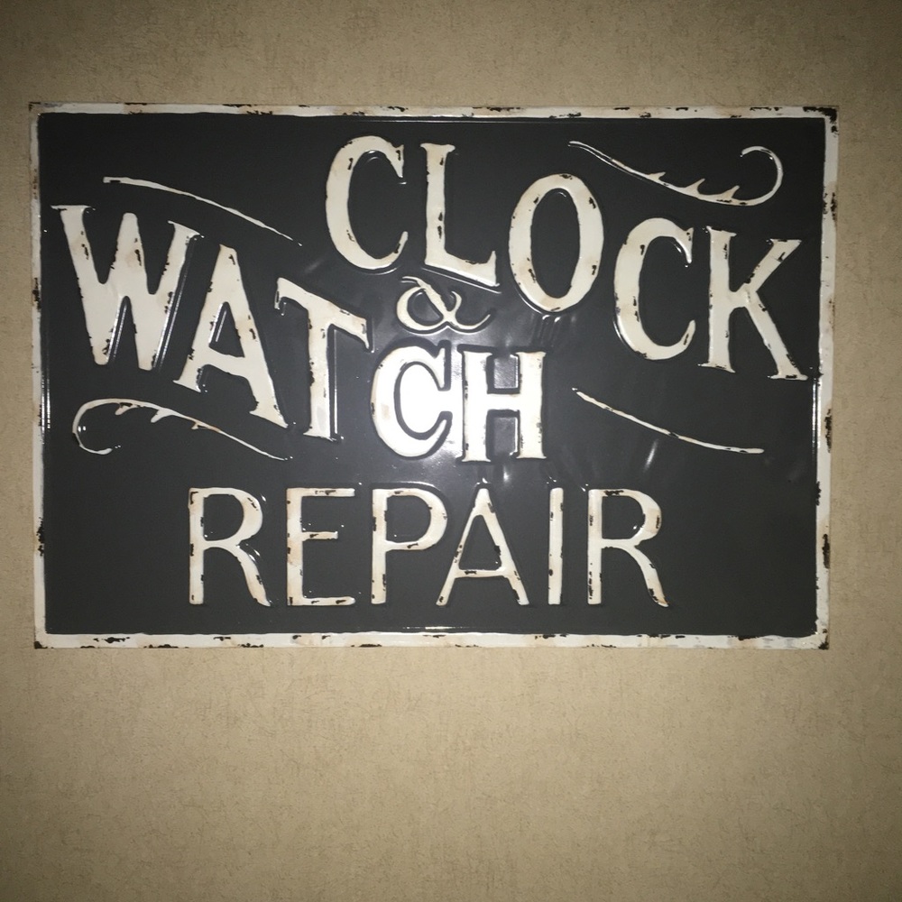 Metal Clock & Watch Repair Sign (CANNOT BUNDLE)